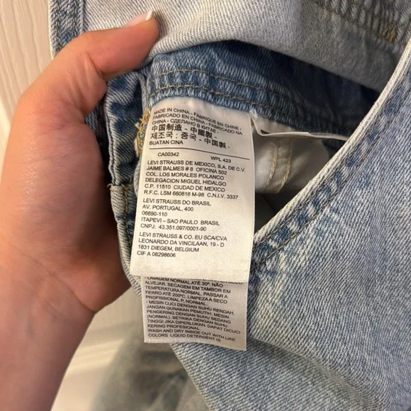 Vintage Levi Denim Short Overalls - Picture 7 of 9